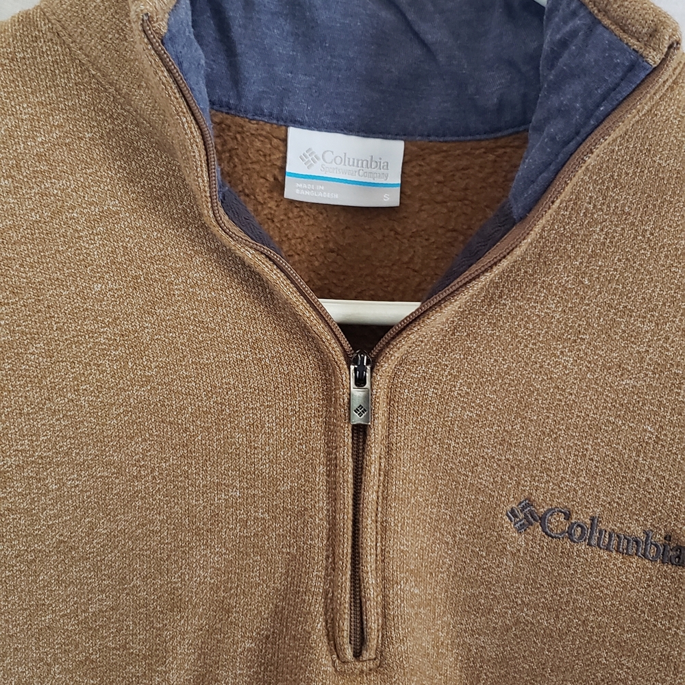 Columbia Brown Zip Up Sweater with Cozy Knit - Picture 2 of 5